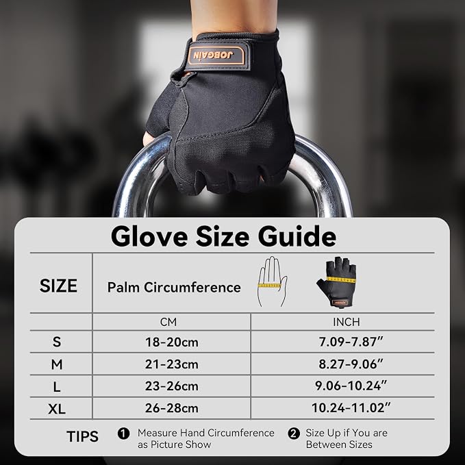 Workout Gloves for Women and Men | Breathable Weight Lifting Gloves, Grip & Shock Absorption, Full Palm Protection, Gym Exercise, Fitness, Training & Cycling