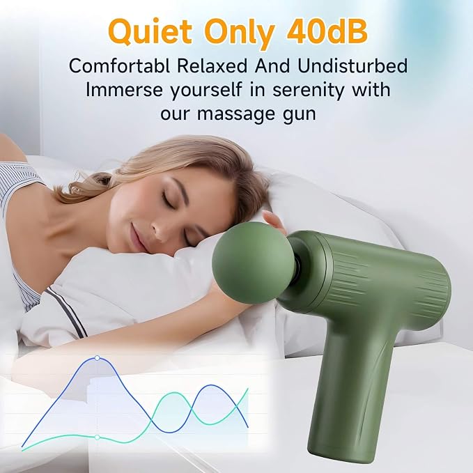 Massage Gun with Heat, Powerful Warming Massage, Home & Travel | Massage Gun with Heat, Powerful Heated Massage, Quiet Portable Massager for Home& Travel, Lightweight Design