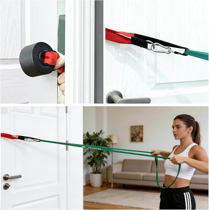 Exercise Bands，Set of 6 Resistance Bands for Working Out,Pull Up Bands Set,at Home Workout Equipment,Instruction Guide and Carry Bag Included