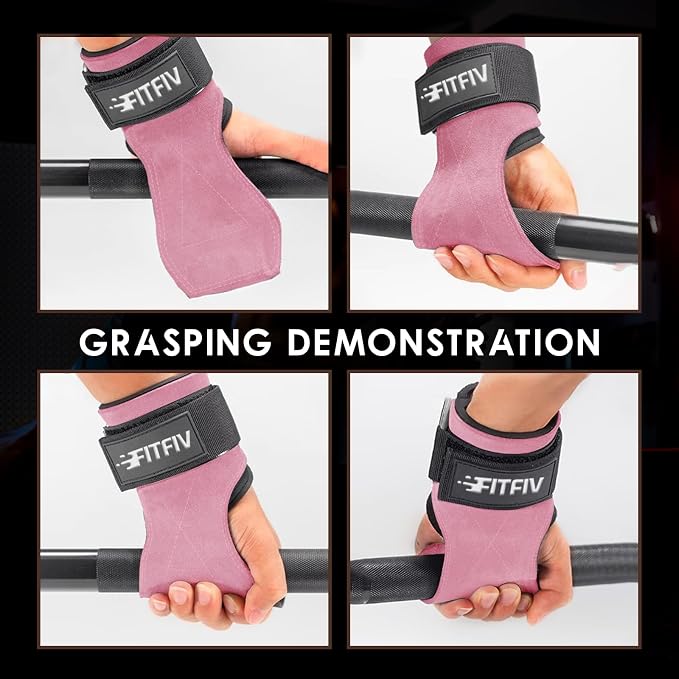Weight Lifting Wrist Strap, Double Leather Weightlifting Wrist Straps for Gym Strength Training, Neoprene Padded Wrist Wraps - for Men & Women (Pair)