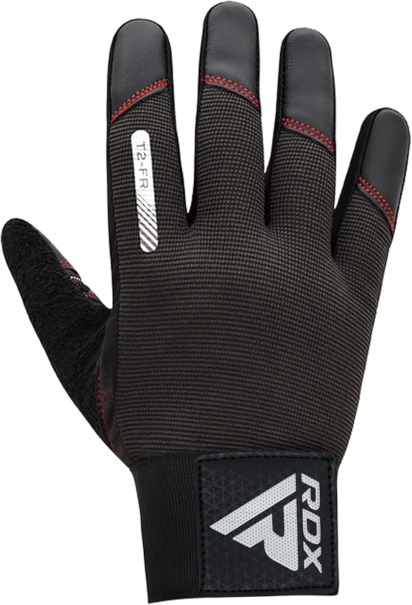 RDX Weight Lifting Gloves with Wrist Support -Touch Screen Full Finger Gym Workout, Breathable Anti Slip Padded Grip, Men Women Fitness Training, Powerlifting Bodybuilding HIIT Exercise Weightlifting