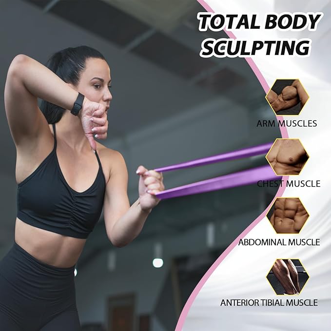 LEEKEY Pull Up Assistance Bands,Muit Levels Resistance Bands for Senior/Adults,Exercise Bands with Door Anchor, Strength Bands for Fitness Training, Physical Therapy,Home Gym Workouts