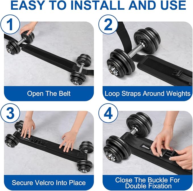 Hip Thrust Belt, Hip Thrust Belt for Dumbbells Heavy, Booty Belt for Hip Thrust with 6.5mm Thick Non-slip Padding & 400lbs Load-Bearing, Hip Thrust Band for Gym, Home Workouts, Dumbbell, Kettlebells