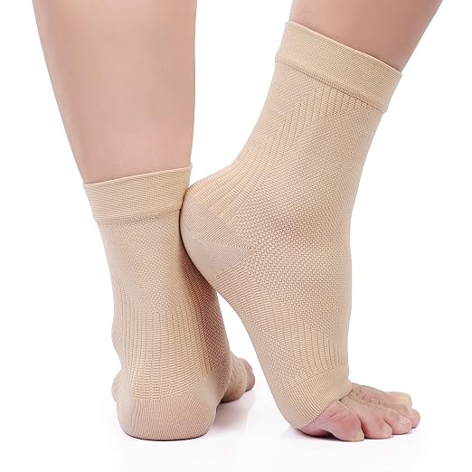KEKING Ankle Brace Compression Sleeve – Plantar Fasciitis & Achilles | Medical-Grade Compression for Heel & Arch Pain, Reduces Swelling & Speeds Recovery, for Running, Gym, Daily Wear