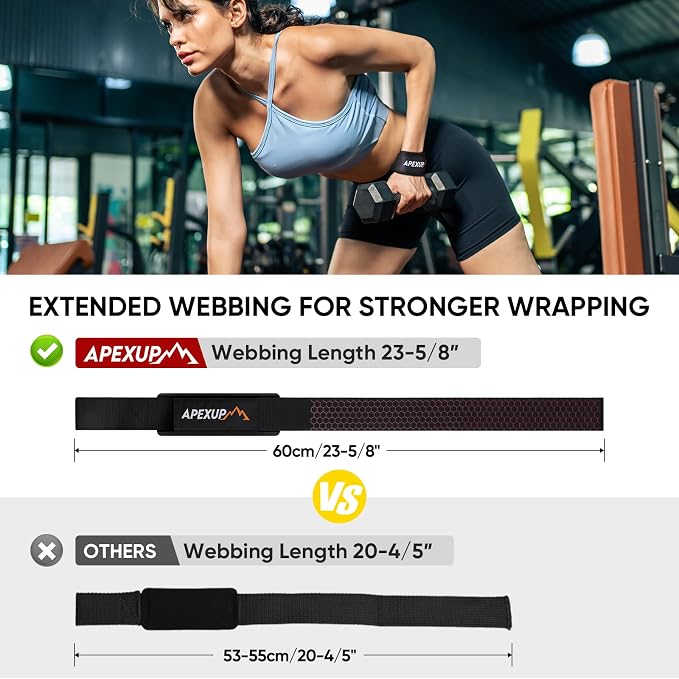 Weight Lifting Straps for Weightlifting, Lifting Wrist Straps Gym, Deadlift Strap, Anti Slip Silicone Weightlifting Strap Men Women Powerlifting, Strength Training