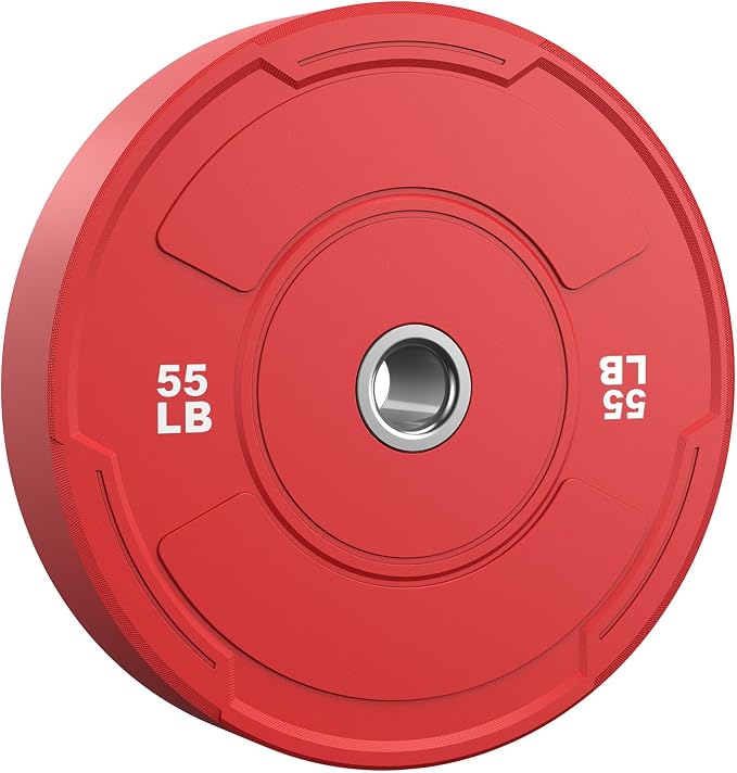 Sportsroyals 2-Inch Olympic Bumper Plates, Color Virgin Rubber Weight Plates Set for Strength Training, Durable Low Bounce Barbell Plates for Home Gym, 5-350LB