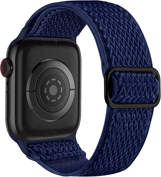 Lerobo Stretchy Nylon Solo Loop Band, Compatible with Apple Watch Series 11 10 9 8 7 6 5 4 3 SE3/2/1 Ultra3/2/1, Adjustable Strap for iwatch Band 44mm 45mm 46mm 49mm 42mm 40mm 41mm 38mm for Women Men