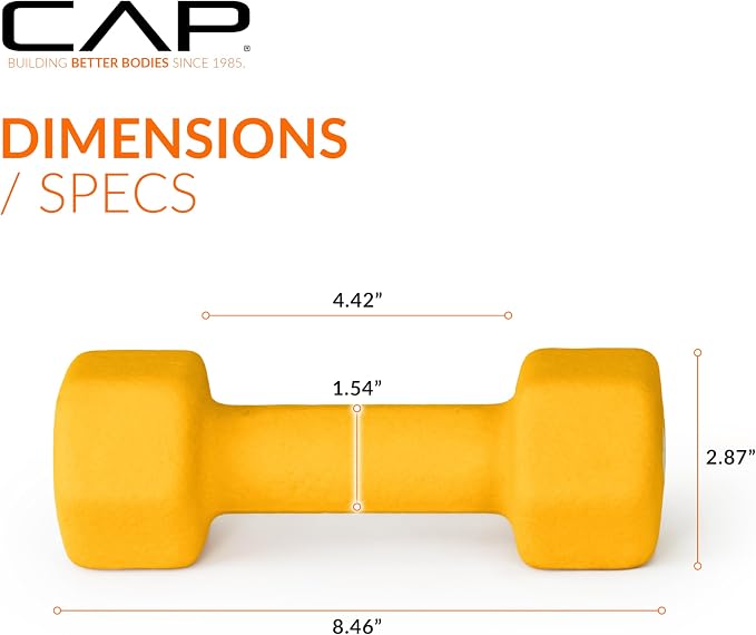 CAP Barbell Neoprene Dumbbell Weights Pairs & Sets | Color Series