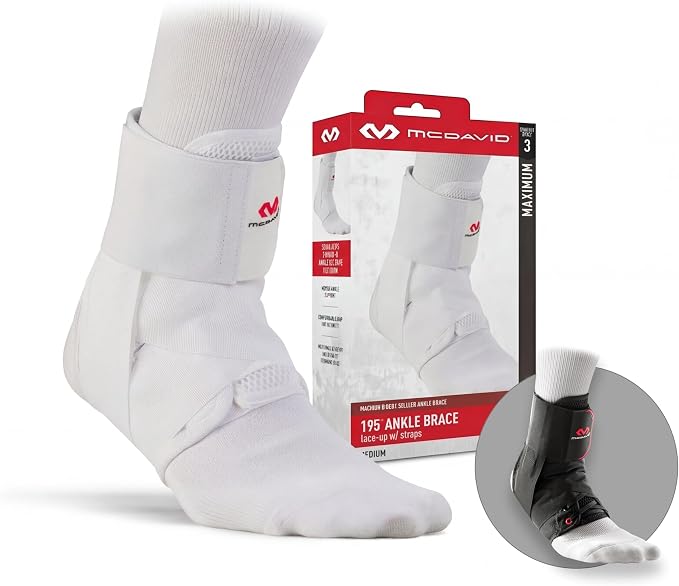 McDavid Ankle Brace Ultralight for Sprained Ankle, Figure 8 Ankle Braces, Lace up Ankle Brace, Ankle Braces for Men and Women, Ankle Support Brace and Stabilizer