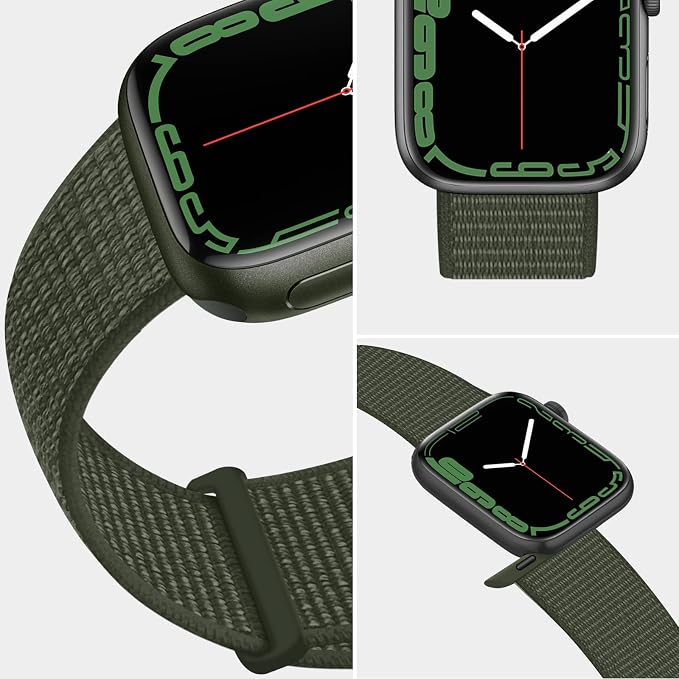 Sport Loop Band Nylon Women Men Stretchy Elastic Braided Wristband | Nylon Sport Loop Wristband Compatible with Apple Watch Ultra 2 38/40/41/42/44/45/46/49mm For iWatch Series 1-11 SE