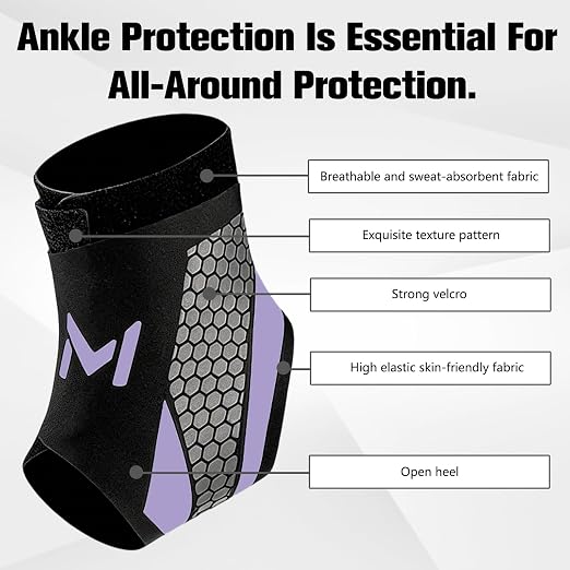 Lace Up Ankle Brace Compression Support, Orthopedic Ankle Stabilizer for Sprain Recovery, Tendonitis Relief, Breathable Adjustable Protection for Basketball Sports, Men and Women (Gray)
