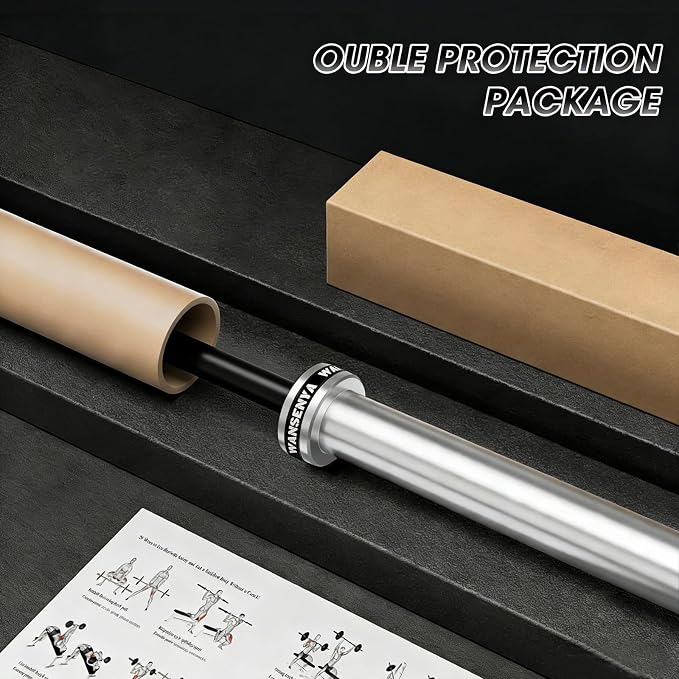 7FT Olympic Barbell 45lb,28MM 2 Inch Olympic Bar for No. 45 Steel,Olympic Weight Bars for Lifting,CrossFit,Bench Press,Deadlift,Squats,Strength Training bars