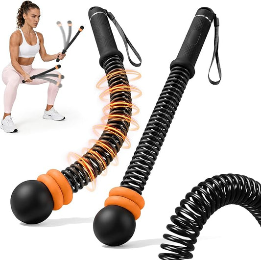 KUZARO Upgrade Weighted Ropeless Battle Ropes for Women, Quiet Adjustable Cordless Battle Ropes for Home Gym HIIT Cardio & Strength Training, Portable Exercise Rope for Arm & Core, Apartment Gear