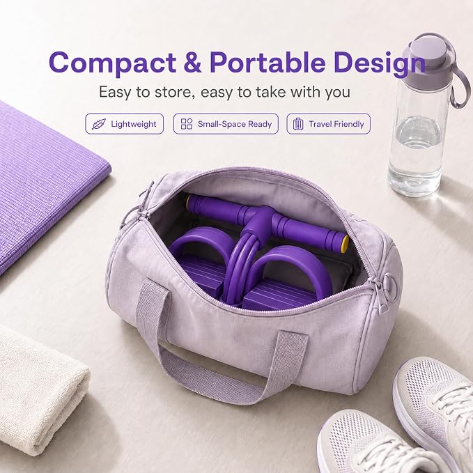 Pedal Resistance Bands with Handles- 6-Tube Foot Pedal Resistance Band for Exercise-Full Body Home Workout Equipment for Arms, Legs, Waist & Core, Portable Fitness Bands for Pilates