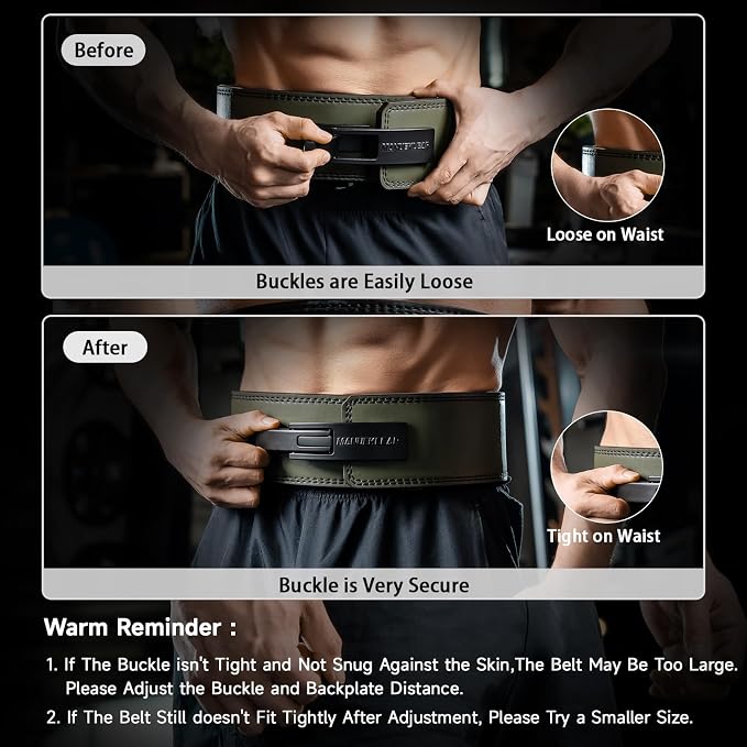 MANUEKLEAR 10mm Thick & 4inch Wide Weight Lifting Belt Lever, Lever Belt Weightlifting for Men and Women, Powerlifting Lever Gym Belt for Squat Deadlift Workout