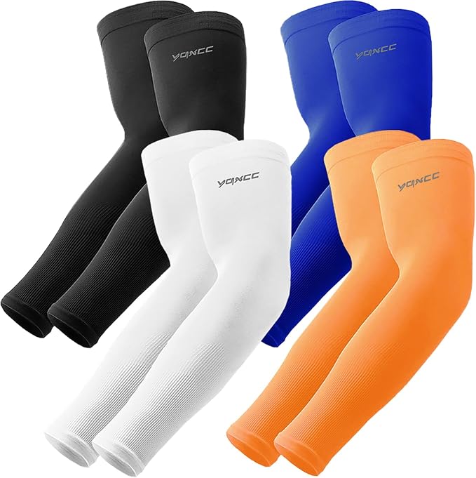 YQXCC Arm Sleeves Cooling UV Sun Protection Sport Compression for Men Women | UPF50, Tattoo Coverage, Lightweight, Breathable, Seamless Cover Arms, Daily Wear, Outdoor Work, Basketball Baseball Golf
