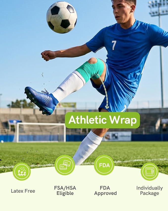 FriCARE Self Adhesive Bandage Wrap, Medical Tape in First Aid Kit, Rainbow | Elastic Cohesive Bandages for Sports/Vet/Wrist Ankle Wounds, 2 Inches X 5 Yards, Latex-free 6 Rolls