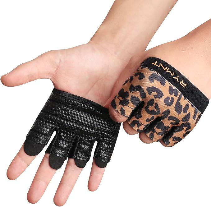 Minimal Workout Gloves for Women Men, Micro Fingerless Gym Gloves Grip Pads | Work Out Gloves for Kettlebells, Weight Lifting, Exercise, Pull Up, ,Cross Training, Silicone Grip Lifting Half Finger Gloves