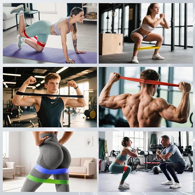 LEEKEY Pull Up Assistance Bands,Muit Levels Resistance Bands for Senior/Adults,Exercise Bands with Door Anchor, Strength Bands for Fitness Training, Physical Therapy,Home Gym Workouts