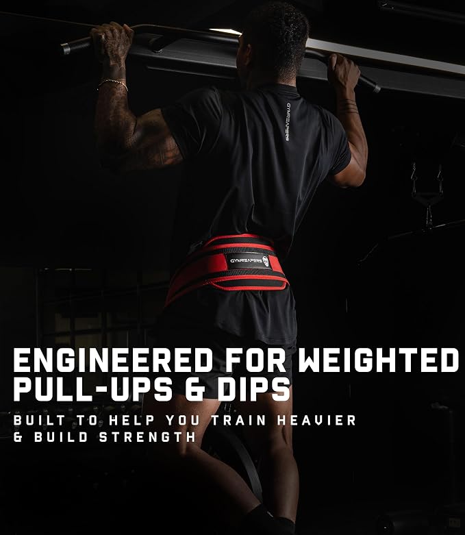 Gymreapers Dip Belt With Chain For Weightlifting, Pull Ups, Dips - Heavy Duty Steel Chain For Added Weight Training