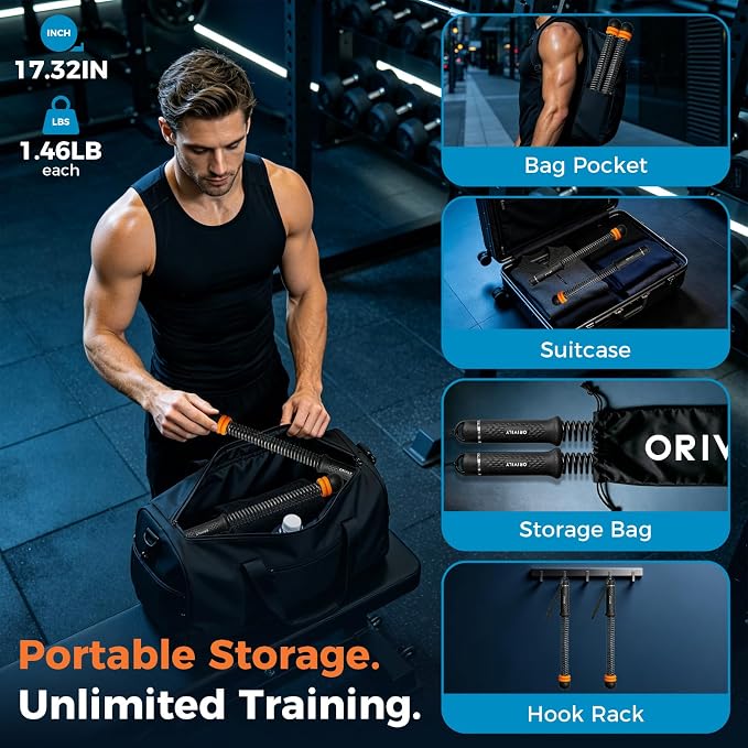 Weighted Ropeless Battle Ropes, Adjustable Weights Portable Cordless Battle Ropes for Home Gym with Gloves, Cardio Exercise Fitness Equipment for Low-Impact Workout, Strength & HIIT, for Men & Women