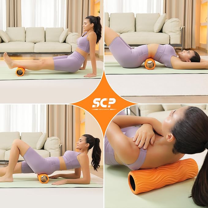 SUBCULTUREPICK Foam Roller Muscle Massage Roller for Back Pain & Stretching | Ergonomic Wide Wave Textured - Deep Muscle Massager for Pilates Yoga, Athletics, Fitness Exercise Roller for Whole Body