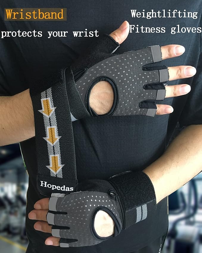 Workout Gloves Weight Lifting Gloves Palm Support Protection for Men Women, Exercise Gloves Sports for Training, Fitness, Gym,