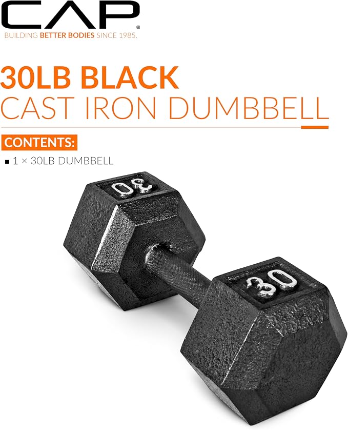 CAP Barbell Cast Iron Hex Dumbbell | Multiple Options