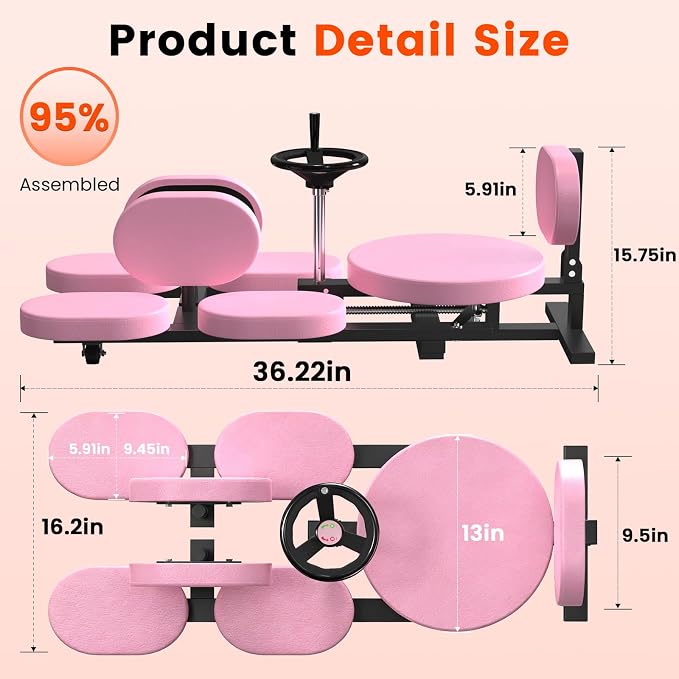Leg Stretcher, 220LBS Split Machine for Fexibility & Splits Training, 0-200° Adjustable Stretching Equipment for Home Gym, Heavy Duty Steel Frame Leg Stretching Training Machine