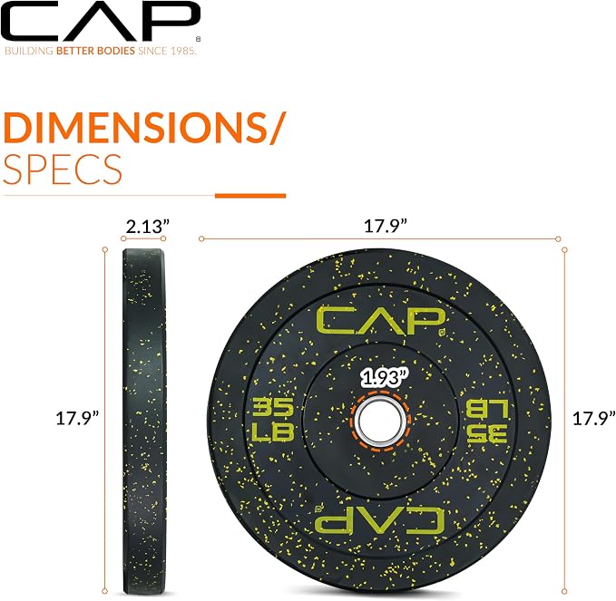 CAP Barbell Rubber Olympic Bumper Plate | Multiple Options/Colors