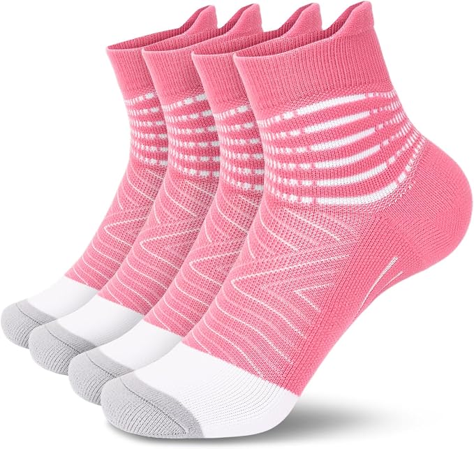 IRAMY Compression Ankle Support Socks Women - Wicking, Cushioned Athletic, Plantar Fasciitis Relief 2/3/6 Pairs
