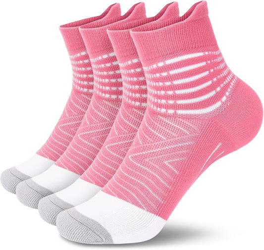 IRAMY Compression Ankle Support Socks Women - Wicking, Cushioned Athletic, Plantar Fasciitis Relief 2/3/6 Pairs