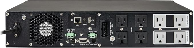 Tripp Lite Eaton Series SmartOnline 1500VA UPS, Pure Sine Wave Double-Conversion, 1350W, 2U Rack/Tower, Extended Run, Network Card Included, LCD, 2 Year Warranty & $250,000 Insurance (SU1500RTXLCDN)