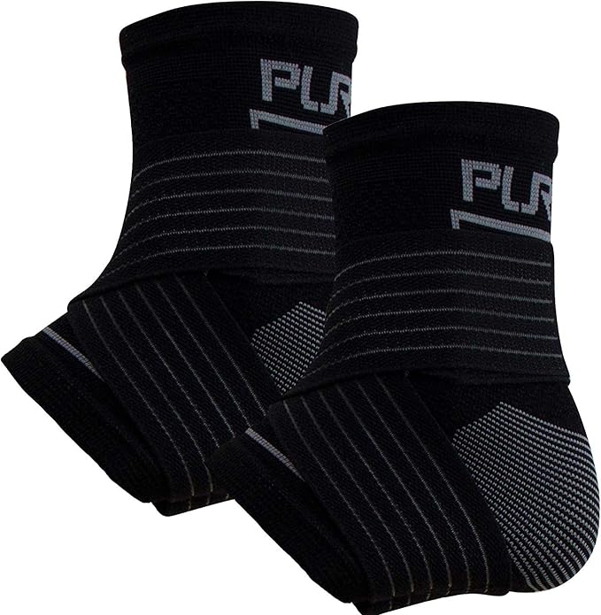 Ankle Brace Support Stabilizer – Compression Sleeve, Adjustable – Great for Running, Tennis, Sprains, Volleyball
