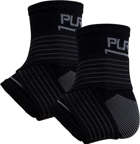 Ankle Brace Support Stabilizer – Compression Sleeve, Adjustable – Great for Running, Tennis, Sprains, Volleyball