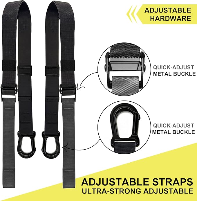 Home Resistance Training Kit - Sling Trainer with Door Anchor | Adjustable straps; Extra-grip handles; Pull ups, dips, rows; Max 500kg; Portable for home, travel & outdoor