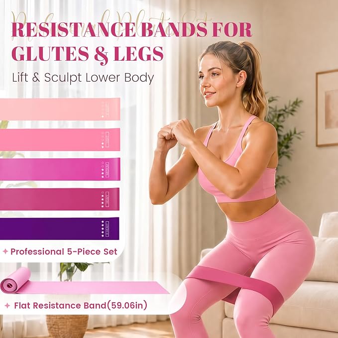 Pilates Kit for Women, At Home Equipment Set with Pilates Ring, 2 Yoga Blocks, Mini Exercise Ball, Resistance Bands, Sliding Discs, Stretch Strap for Full Body Workout