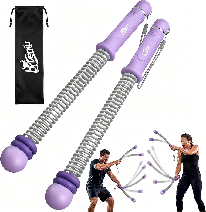 Ropeless Battle Rope - Portable Weighted Battle Ropes with Adjustable Weights No Anchor Design for Home Gym HIIT, Strength, Core, Full Body Workout Heavy Duty for Men & Women (Purple)