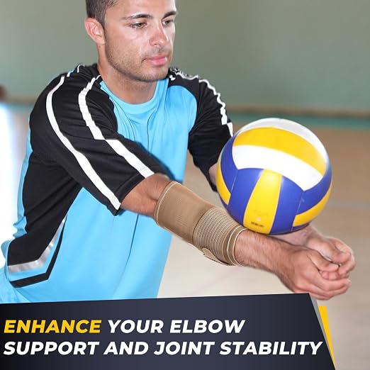 NeoTech Care Elbow Support Brace (Beige, Size L, 1 Pair)
