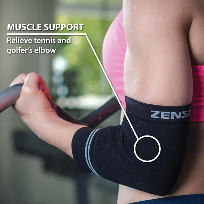 Zensah Compression Tennis Elbow Sleeve for Elbow Tendonitis, Tennis Elbow, Golfer's Elbow - Elbow Support, Elbow Brace