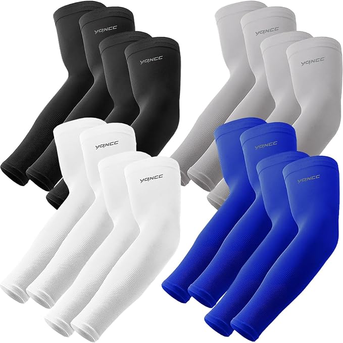 YQXCC Arm Sleeves Cooling UV Sun Protection Sport Compression for Men Women | UPF50, Tattoo Coverage, Lightweight, Breathable, Seamless Cover Arms, Daily Wear, Outdoor Work, Basketball Baseball Golf
