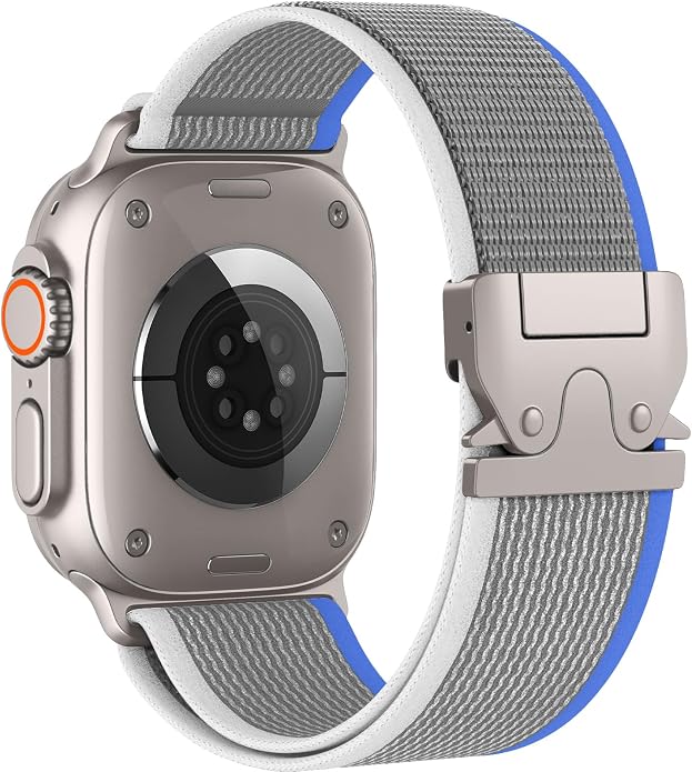 Elastic Sport Band for Apple Watch Ultra 3/2/1 Bands 49mm 46mm 45mm 44mm 42mm 41mm 40mm 38mm Men Women, Adjustable Parachute Buckle Nylon Fabric Wristband for iWatch Series 11 10 SE 9 8 7 6 5 4 3