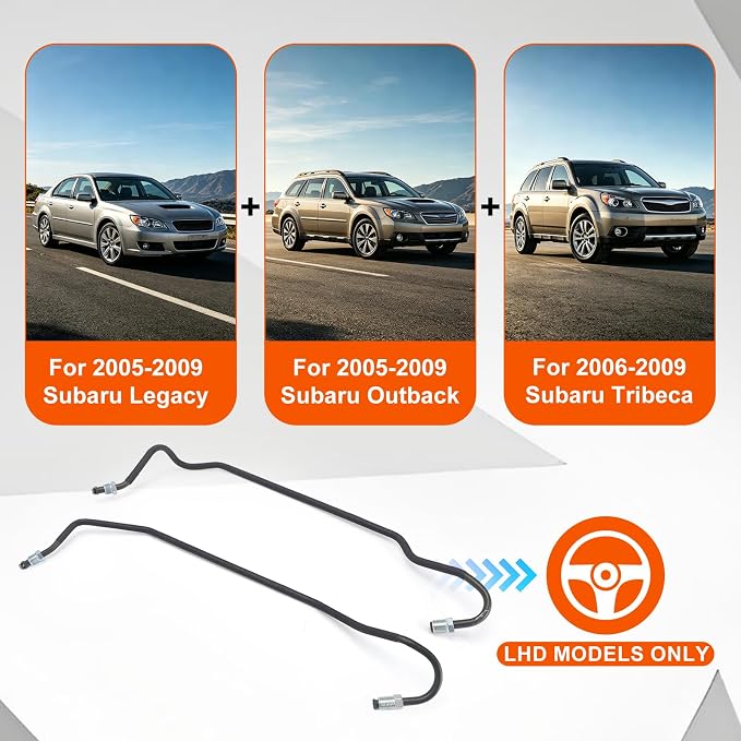 Power Steering Rack Line Repair Kit for Subaru Legacy Outback | for Subaru Legacy 2005-2009, Outback 2005-2009 And Tribeca 2006-2009, LHD Models Only, Repairs Leaking Steering Rack Lines