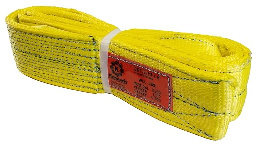 Kennedy Wire Rope & Sling Company 3inches x 8' 2-Ply Twist Eye Polyester Lifting Sling (Various Sizes in Listing) Made in The USA