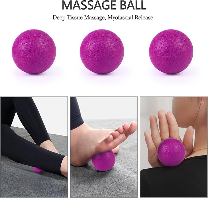 5 in 1 Foam Roller Set High Density Patented Foam Roller for Exercise | Foam Roller Massage Stick, Massage Ball, Resistance Band for Deep Muscle Massage Pilates Yoga Trigger Point Release Pink