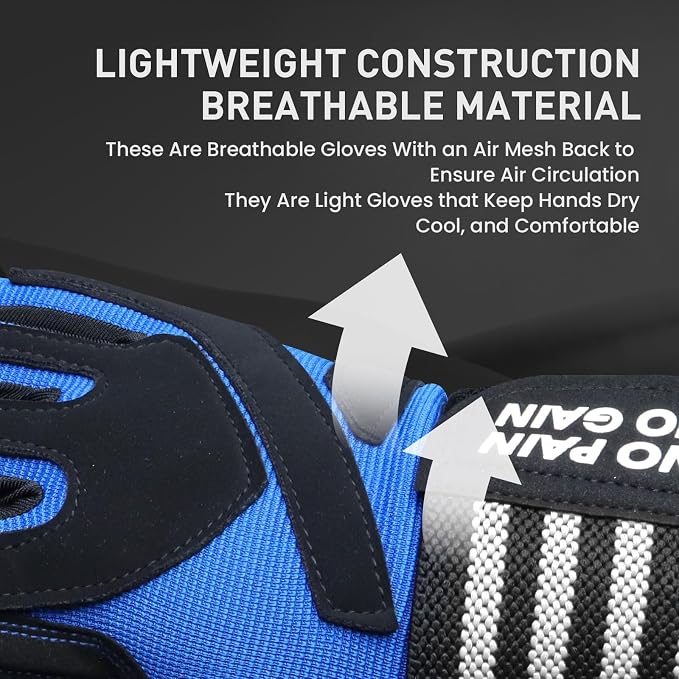 FINGER TEN Weightlifting Workout Gloves Men | Full Half Finger, Wrist Strap Support, Padded Grip, Weight Lifting Gym Fitness