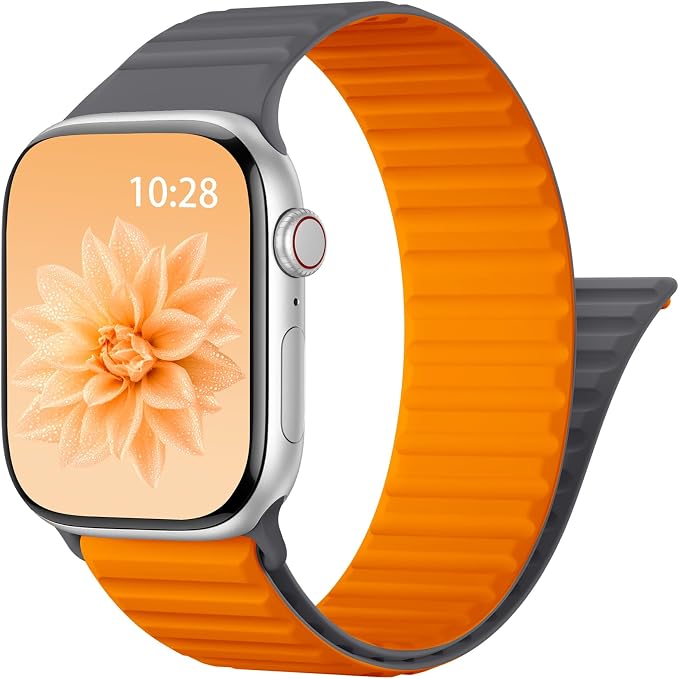 Patented Magnetic Silicone Sport Band for Apple Watch Bands for Women Men | Soft Silicone Solo Loop 40mm 38mm 41mm 44mm 45mm 42mm 49mm, Sport Strap for iWatch Series 11 10 9 8 7 6 5 4 3 2 1 SE Ultra