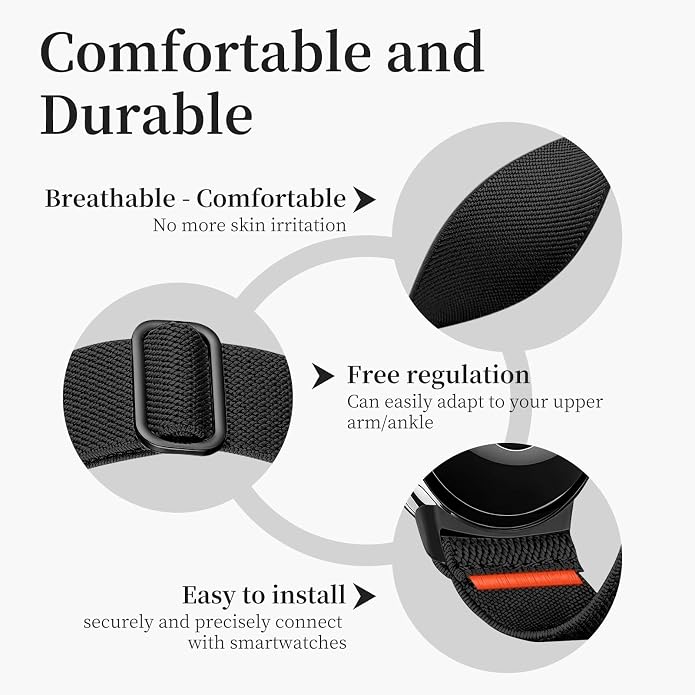 Sport Ankle/Arm Band Compatibel with Google Pixel Watch 1/2/3 4 (41mm) Google Pixel Watch 4 3 （45mm）,Elastic Nylon Arm Bands for Google Watch Men/Women