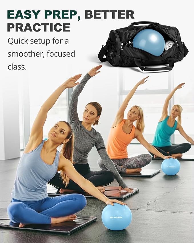 Trideer 9-Inch Pilates Ball, Small Exercise Ball Pilates Equipments for Yoga, Physical Therapy, Pregnancy, Postpartum, Core Training, Balance, Stability and Stretching