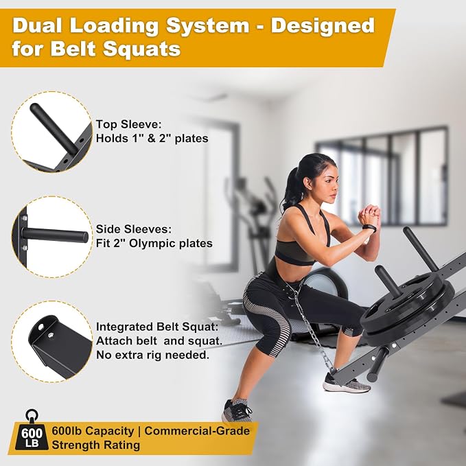 Kipika Power Rack Jammer Arms - Adjustable Height & Angle Lever Arm System for 2x2 or 3×3 Power Cages with 5/8" or 1" Holes - Fits 2-Inch Olympic Plates - 1 Pair